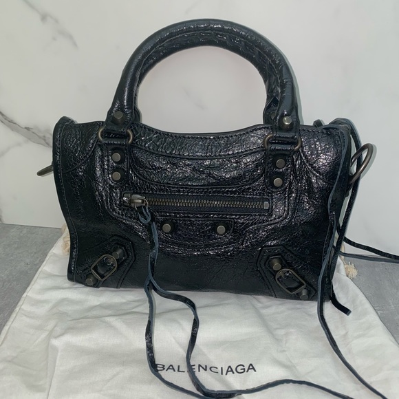 Balenciaga Handbags - Balenciaga Mini City Bag Black